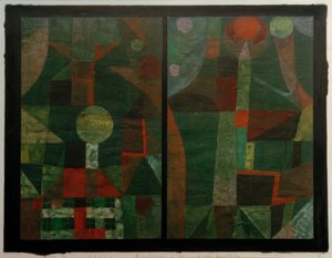 Landscape in Green with Red Qualities by Paul Klee